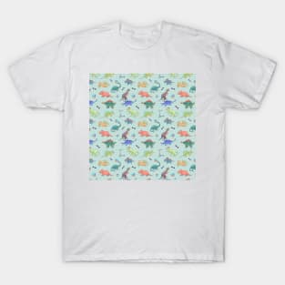 Dinosaur pattern - green theme T-Shirt